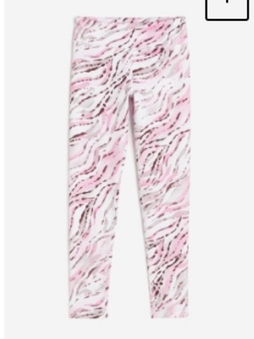 H&M Pink and White Zebra-Print Girls' Stretch Leggings